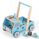 2-in-1 Wooden Baby Walker, Toddler Push and Pull Walker w/Adjustable Speed & Bottom Storage