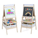 3-in-1 Kids Standing Double-sided Easel with Magnetic Chalkboard and Whiteboard