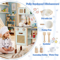 Toddler Toy Kitchen Set with Lights and Sounds for Girls and Boys Ages 3+