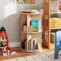Cute 2-Tier Kids Bookcase with Bear Bookends