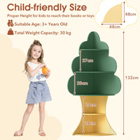 Tree Bookshelf for Kids, 5-Tier Children Book Display Rack with Anti-toppling System