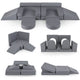 10 PCS Modular Kids Play Couch Toddler Climb & Crawl Foam Playset w/Suede Fabric