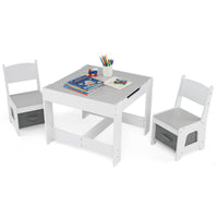 3-In-1 Kids Multi Activity Table & 2 Chairs Set for Toddlers