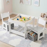 3-In-1 Kids Multi Activity Table & 2 Chairs Set for Toddlers