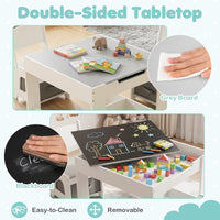 3-In-1 Kids Multi Activity Table & 2 Chairs Set for Toddlers