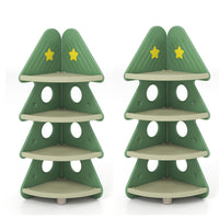 4-Tier Toddler Christmas Tree Bookcase for Kids Room