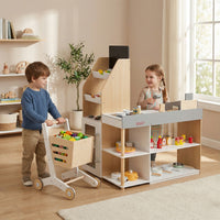 Supermarket Play Set with Shopping Cart for Toddlers