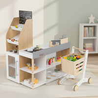 Supermarket Play Set with Shopping Cart for Toddlers