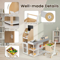 Supermarket Play Set with Shopping Cart for Toddlers