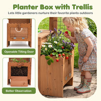 Kids Mud Kitchen, Solid Wood Toddler Kitchen Playset with Detachable Bird Cage