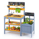 Mud Kitchen Set for Kids, Outdoor Wooden Play Kitchen Potting Bench