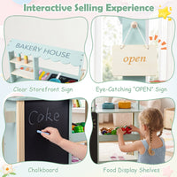 Play Kitchen for Kids, Wooden Kitchen Playset with Stoves, Oven, Rolling Chef Pretend Play Set