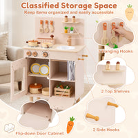 Wooden Play Kitchen for Kids, Role-Play Gift for Boys & Girls Ages 3+