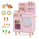 Wooden Play Kitchen for Kids, Role-Play Gift for Boys & Girls Ages 3+