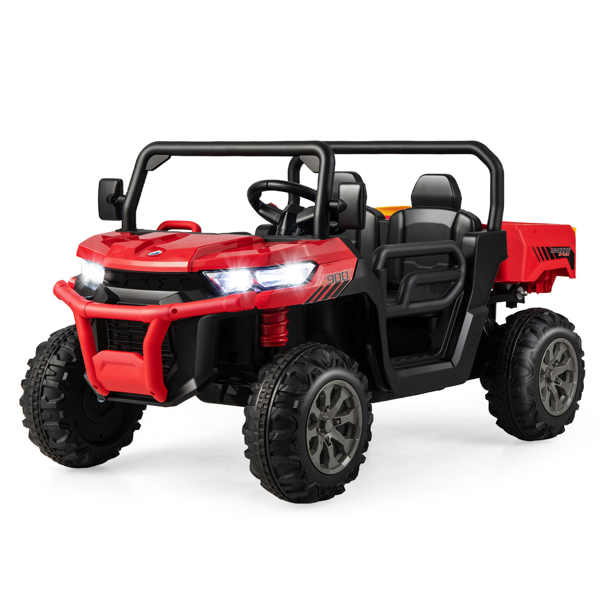 12V 2-Seater Kids Ride On Dump Truck with Shovel and Remote Control