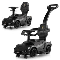 3-in-1 Ride On Push Car, Licensed Lamborghini Sliding Car