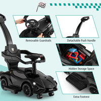 3-in-1 Ride On Push Car, Licensed Lamborghini Sliding Car
