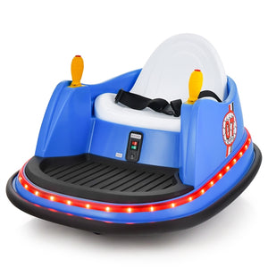 12V Electric Kids Ride On Bumper Car with Flashing Lights and Slow Start Function