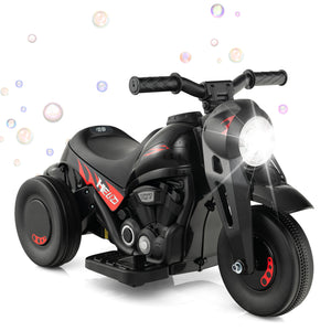 6V Kids Bubble Car, Electric Kid Ride on Motorcycle with Bubble Maker