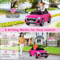 Licensed Audi SQ8 Kids Ride on Car, 3 Speeds, Ride on Toy with Soft Start & Spring Suspension