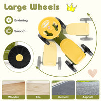 Ride on Push Car, Ride on Toy with Storage Compartment & Train Whistle Sound Button