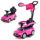 3-in-1 Ride on Push Car with Adjustable Canopy and Steering Push Bar