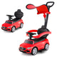 3-in-1 Ride on Push Car with Adjustable Canopy and Steering Push Bar
