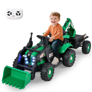 4 in 1 Ride on Tractor, Excavator & Bulldozer for Kids