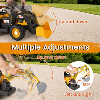 4 in 1 Ride on Tractor, Excavator & Bulldozer for Kids