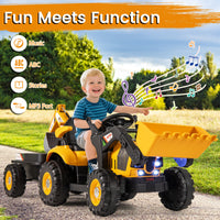 4 in 1 Ride on Tractor, Excavator & Bulldozer for Kids