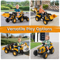 4 in 1 Ride on Tractor, Excavator & Bulldozer for Kids