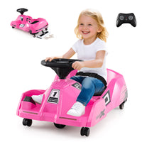Electric Cleaning Go Kart, 12V Ride on Race Car with Detachable Mop