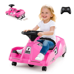 Electric Cleaning Go Kart, 12V Ride on Race Car with Detachable Mop