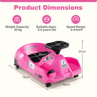 Electric Cleaning Go Kart, 12V Ride on Race Car with Detachable Mop