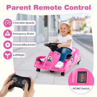Electric Cleaning Go Kart, 12V Ride on Race Car with Detachable Mop