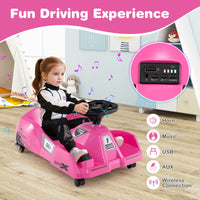 Electric Cleaning Go Kart, 12V Ride on Race Car with Detachable Mop