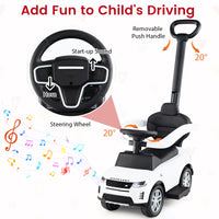 Foot to Floor Sliding Car with Horn & Starting Sound, Gift for Kids 12-36 Months Old