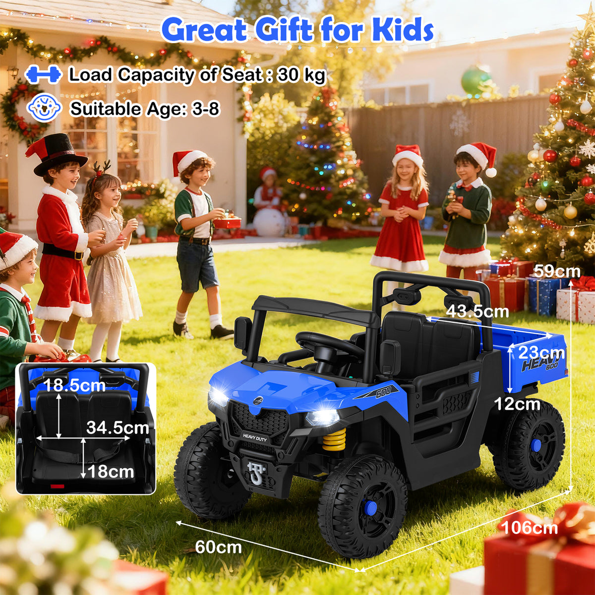 12V Ride on Dump Truck, Ride on Car with Electric Dump Bed