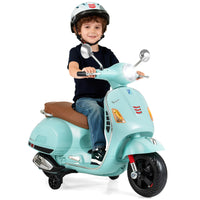 Licensed VESPA 12V Kids Electric Motorcycle with Dual Motors