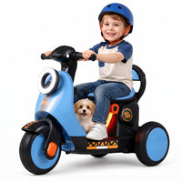 6V Kids Ride on Motorcycle with Light-Up Deck and Music for 3+ Years Old