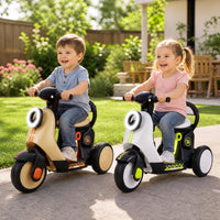 6V Kids Ride on Motorcycle with Light-Up Deck and Music for 3+ Years Old