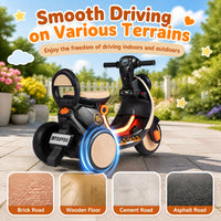 6V Kids Ride on Motorcycle with Light-Up Deck and Music for 3+ Years Old