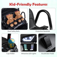 24V 2-Seater Ride on Dump Truck, 4WD Kids Ride on Car