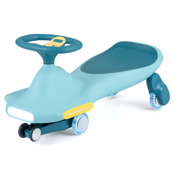 Wiggle Car for Kids w/ LED Flashing Wheels, Music, Horn