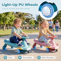 Wiggle Car for Kids w/ LED Flashing Wheels, Music, Horn
