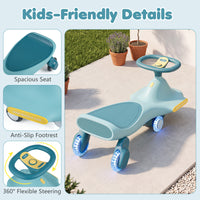Wiggle Car for Kids w/ LED Flashing Wheels, Music, Horn