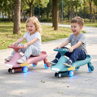 Wiggle Car for Kids w/ LED Flashing Wheels, Music, Horn