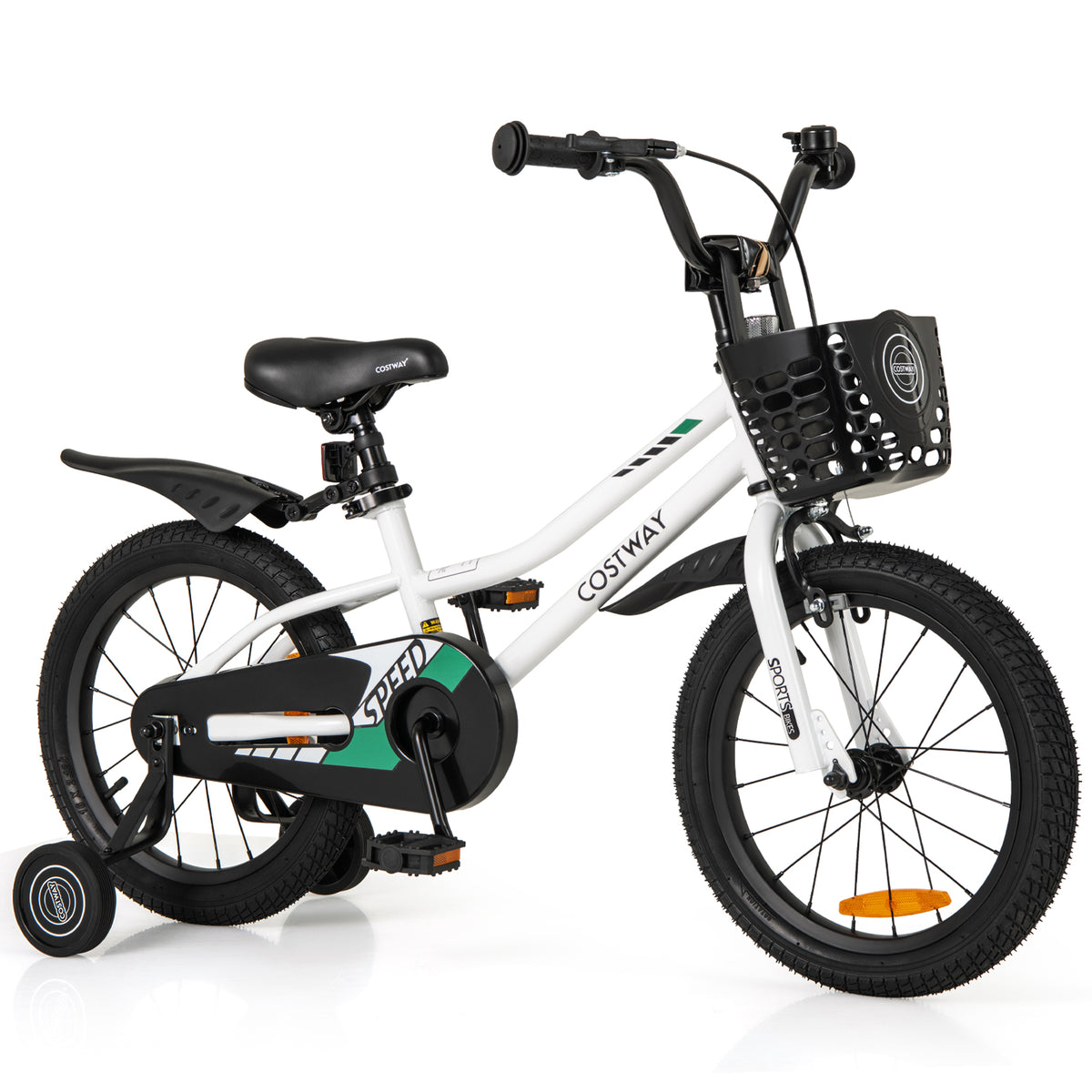 14 16 Inch Kids Bike, Toddler Bike with Training Wheels, Adjustable Seat & Handlebar