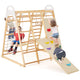 8-in-1 Wooden Jungle Gym Playset with Monkey Bars & Climbing Ladder