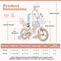30 cm Children Training Bicycle w/ Doll Seat